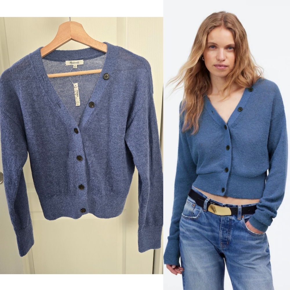 NWT Madewell Alpaca-Blend V-Neck Cardigan